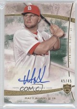 2014 Topps Supreme Auto Green 45/45 Matt Adams #SA-MA Auto 0b2