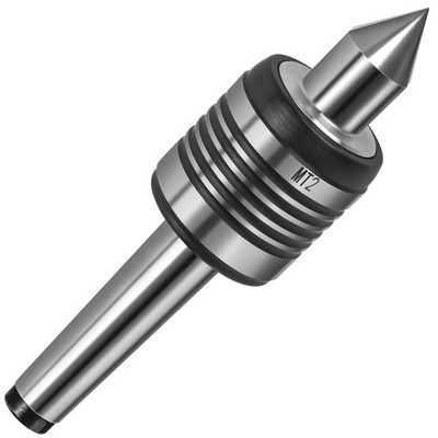 MT2 Morse Taper Live Center Hardened Steel Rotating Head Precision Bearing