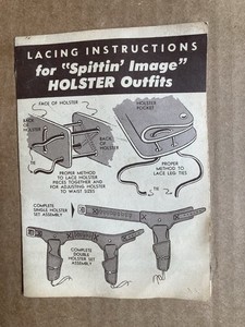 1960 Vintage Warner Bros. CHEYENNE Daisy Double Six Gun & Holster Outfit Sheet