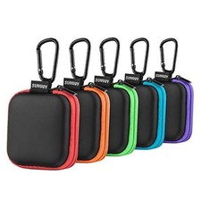 5-Pack Earbud Case, Portable EVA Small Earbuds Carrying Case Storage 5 Color
