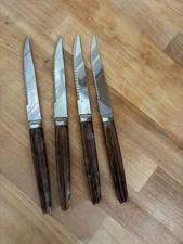 Set of 4 Standard Steak Knives Sharp Stainless Steel Kitchen Table Cutlery