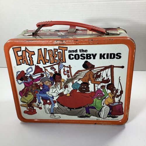 1973 King Seeley Metal Lunchbox Fat Albert And The Cosby Kids Thermos 1970's - Imagen 4 de 16