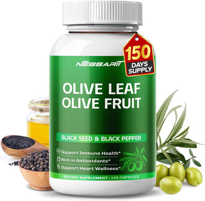 Olive Leaf & Olive Fruit 9,100Mg with 60% Oleuropein & 60% Hydroxytyrosol   plus