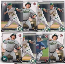 LOT (8) 2016 2017 BOWMAN RC GRANT HOLMES ATLANTA BRAVES ROOKIE BASEBALL - 978