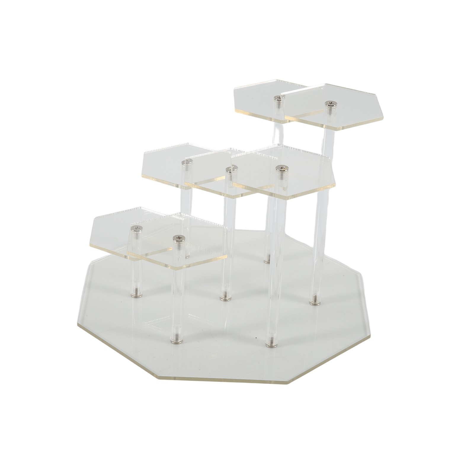 1 Piece Acrylic Risers Display Stand 7Tier Perfume Organizer and Cupcake4707