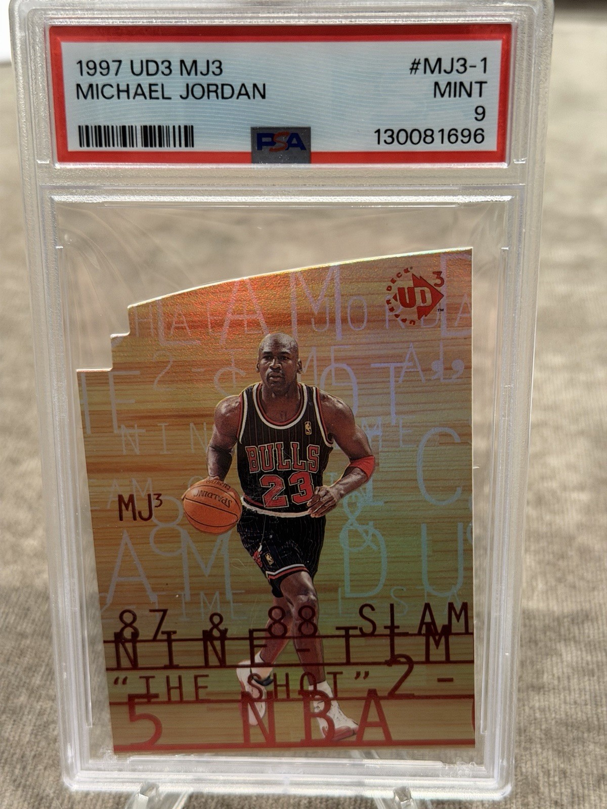 1997 UD3 MJ3 Michael Jordan #MJ3-1 Die Cut PSA 9 MINT Bulls Rare Insert