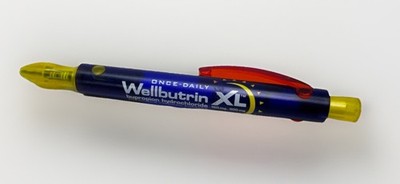Drug Rep Wellbutrein XL Colorful   Collectible Pen Plastic Unique Pharmaceutical