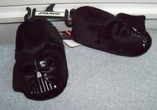 Darth Vadar Disney Star Wars Character Sock Slippers Childs Size M 7/8 NEW WT