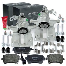 2x Bremssattel Bremsbeläge hinten für VW Multivan Transporter T5 für Lucas-Syst.