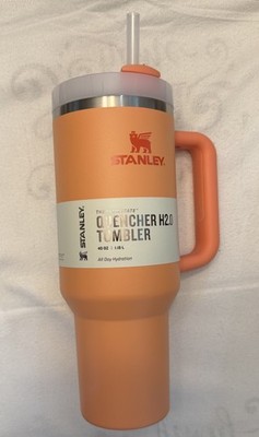 Stanley Quencher H2.0 FlowState 40oz Tumbler Tangerine Handle Lid Straw