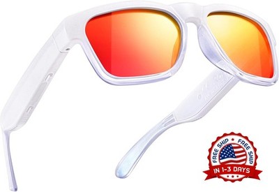 Gafas de sol polarizadas con altavoz Bluetooth, protección UV y control de voz