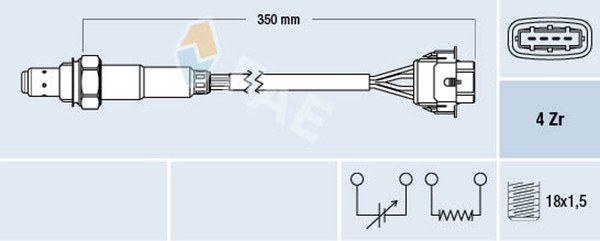 Fae Lambdasonde Sensor Abgassteuerung 77155 FüR X01 Opel Corsa Astra Combo Cc-image