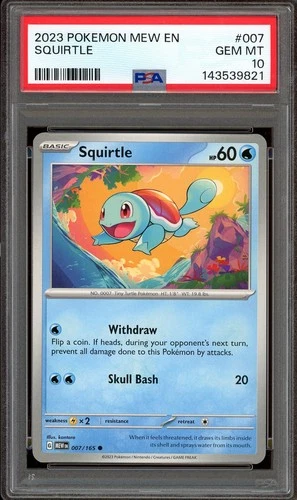 Pokemon TCG Scarlet & Violet 151 #007 Squirtle English PSA 10 Low Pop