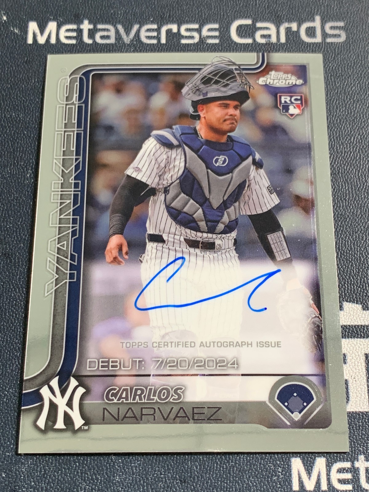 2025 Topps Chrome Carlos Narvaez RC Rookie Debut Auto Yankees