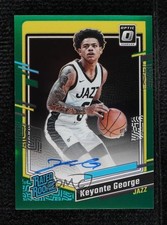 2023-24 Panini Donruss Optic Green Prizm 3/5 Keyonte George #290 Auto 16wc