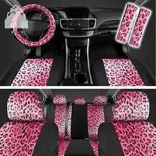 Leopard Print Car Seat Covers Full Set Universal Fit Cheetah Hot Pink Leopard Print Car Seat Covers Full Set Universal Fit Cheetah Hot Pink