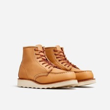 Red Wing Shoes Wing Heritage Classic Moc Toe 6 Inch Ankle Boot in Red Women's