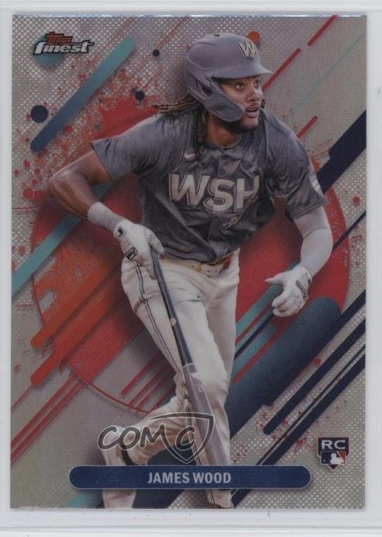 2025 Topps Finest Rare Refractor James Wood #300 tw0