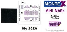 Montex 1/48 MESSERSCHMITT Me-262A CANOPY  WHEELS PAINT MASK Dragon