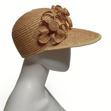Woven Floral Bow Appliqu s Straw Sun Hat Womens Cottagecore Beach Resort Picnic