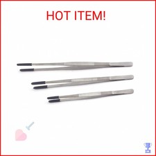 OdontoMed2011 Tweezers Steam  Ultrasonic PVC Coated Tips Non Marring 3 Pcs 8" 1