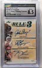 2021 TRUE 1 of 1👈 JOHN ELWAY, PEYTON MANNING, TREVOR LAWRENCE AUTO ROOKIE CARD