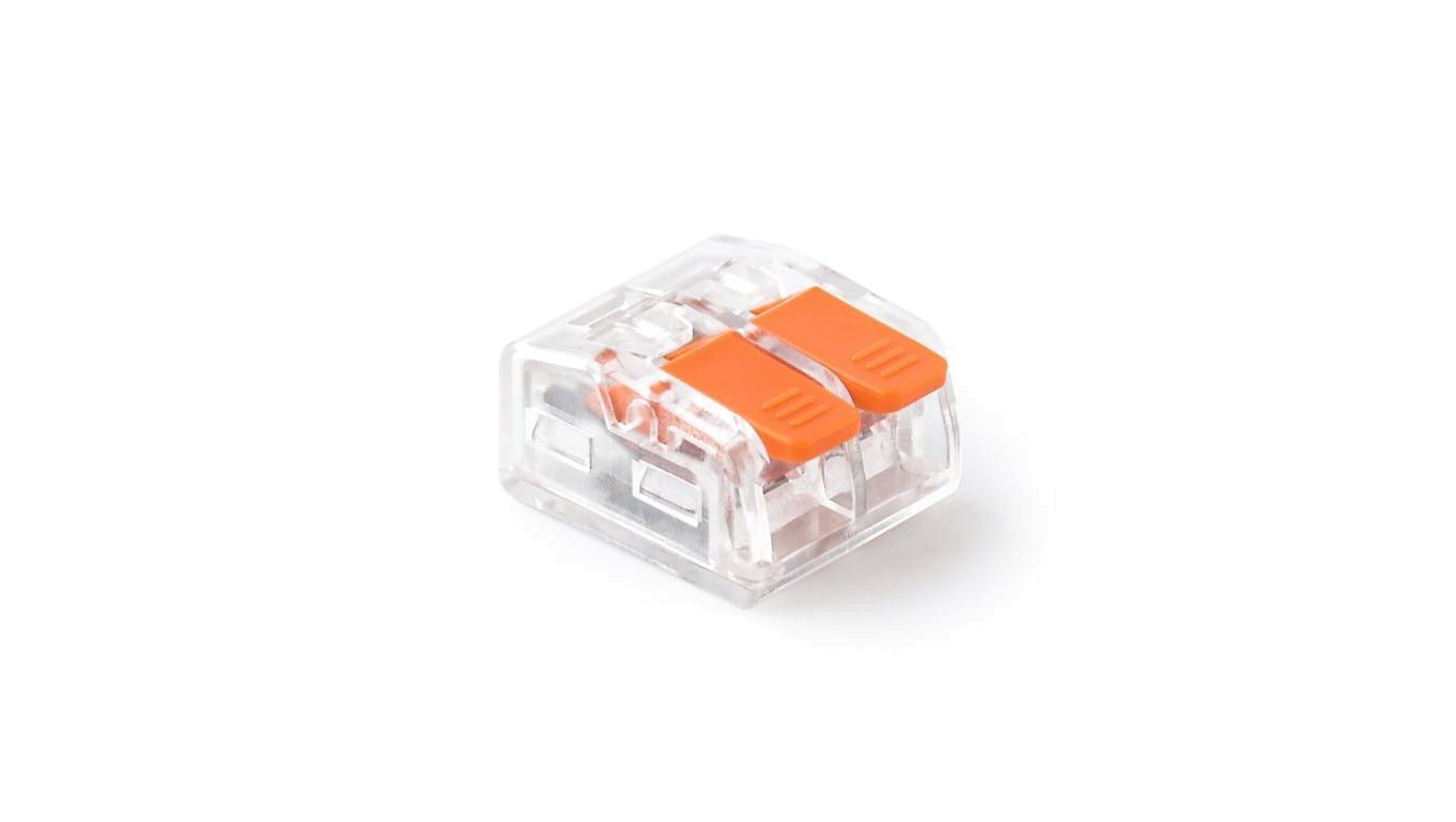 Quick coupling 0.2-4.0 mm², 2 contacts, transparent, E.4190T/100pcs/ /T2UK