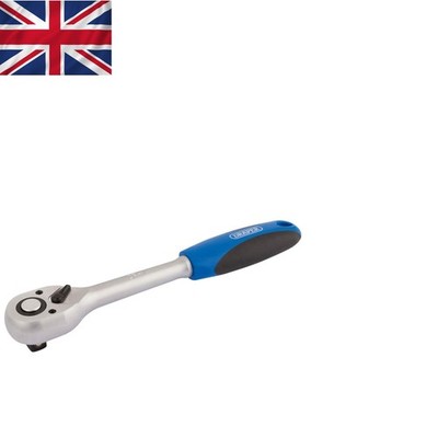 Robuster Chrom-Vanadium 1/2 Zoll Ratschenschlüssel - 72 Zähne, Soft-Grip-Griff