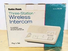 Radio Shack Three-Station Wireless FM Three Channel Intercom 43-219 New Open Box