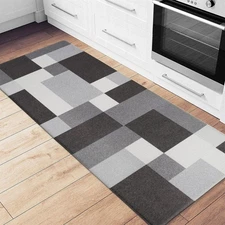 Rugshop Kitchen Matt Modern Boxes Design Anti Fatigue Standing Mat Bathroom Mats