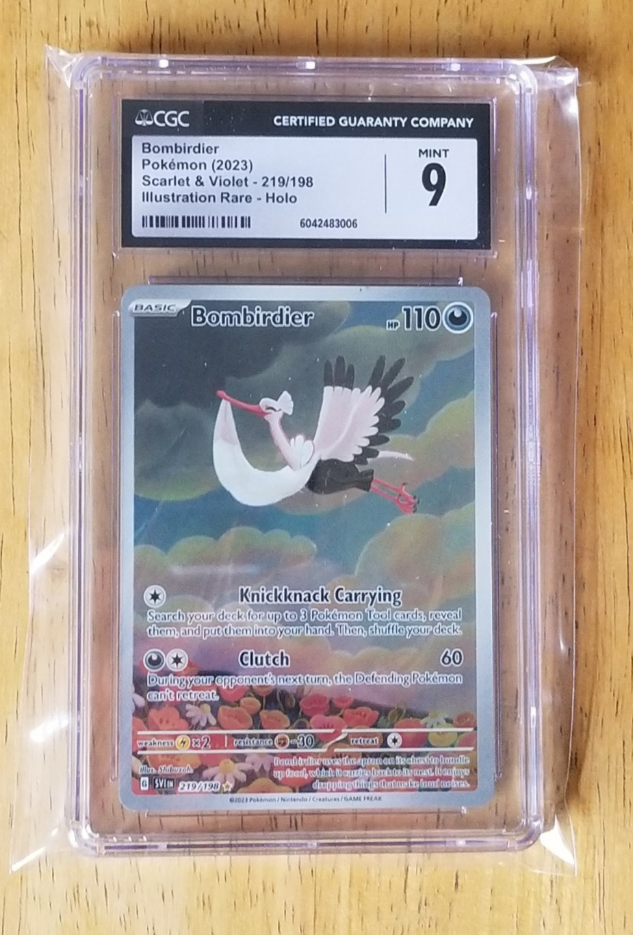 Pokemon tcg- Bombirdier - Scarlet & Violet 219/198 - CGC Grade 9