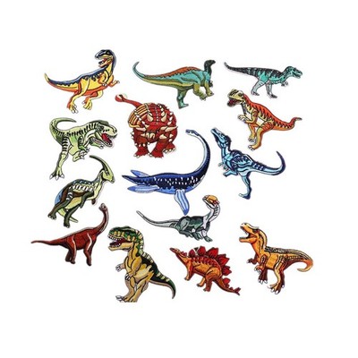  14 Stück Kinder Dinosaurier Elemente Patches Cartoon Stickerei Nähpatches
