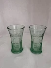Libbey Coke Coca-Cola Vintage Glasses 2.25oz, Mini Green Shot - Set Of 2, 3.5"