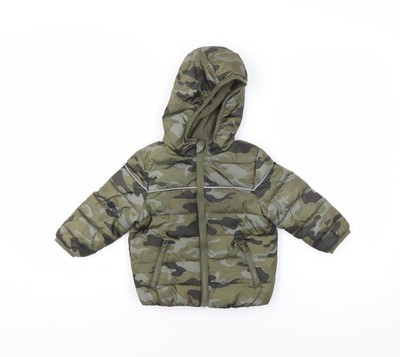 Unisex Baby & Kleinkind UK Größe 12-18 Monate M&Co grüne gefütterte Jacke