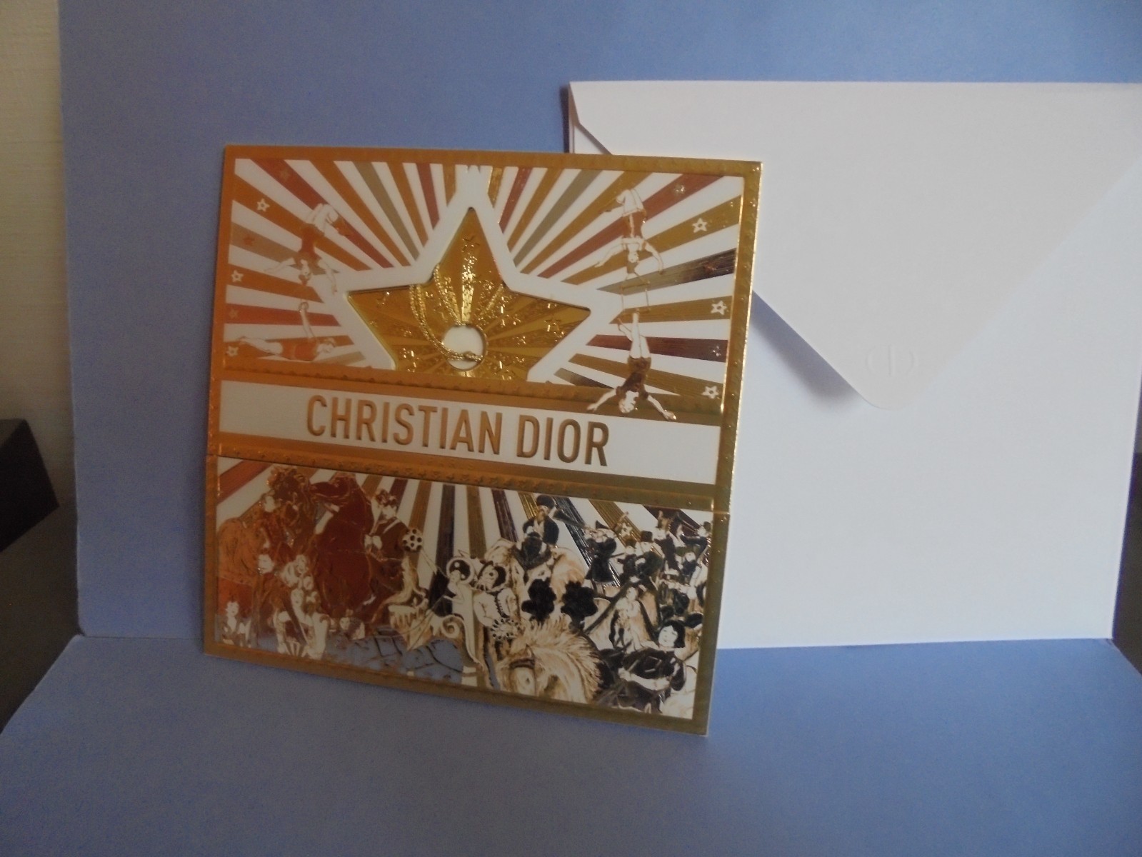 DIOR - CHRISTMAS CARD 2025 IN 3 PARTS - WITH GOLD STAR AND ENVELOPE -