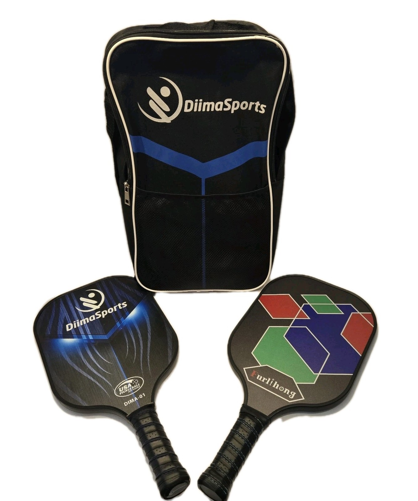 DiimaSports & Furlihong Pickleball Paddle Set USAPA Approved Racket with Case 