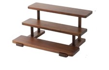 Bamboo Desktop Perfume Organizer Shelf   3-Tier makeup organizer