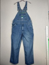 Liberty Overalls Mens 36x30 Blue Denim Bib Workwear Carpenter Pockets Utility
