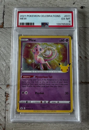 Pokemon 2021 Mew 011/025 Celebrations Holo PSA 6