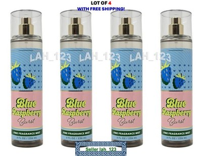 Share LOT/4 Bath & Body Works BLUE RASPBERRY BURST Fragrance Mist 8 oz~NEW+SHIP!