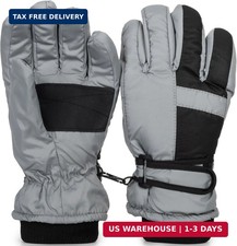 Kids Warm Ski-Snowboard-Gloves - Winter Thick-Sherpa-Lined Snow Glove 6-15T