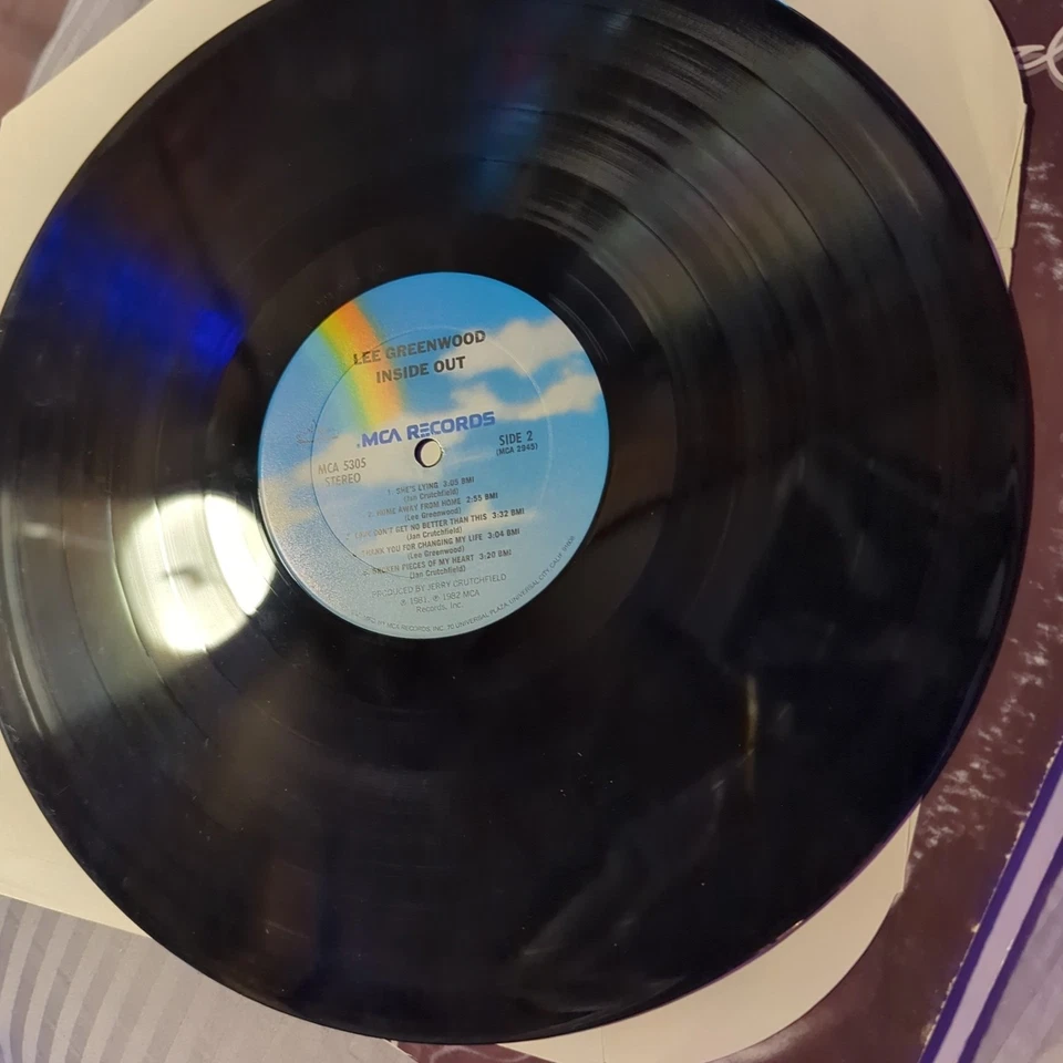 Autographed Lee Greenwood, Inside and Out Vinyl Lp Tuning Point Halftime Show? - Image 3 of 3
