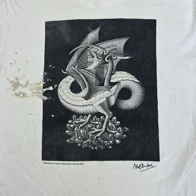 C*s様 エッシャー 90s 00s Tシャツ Dragon M. C. Esc Vintage 90s MC Escher Dragon Gems Art T Shirt Mens Medium Single