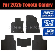 Front & Rear Replacement Floor Mats Carpet Fits 2025 Toyota Camry Black Velour