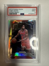COBY WHITE 2019-20 PANINI PRIZM HYPER PRIZM ROOKIE RC #253 PSA 9 MINT