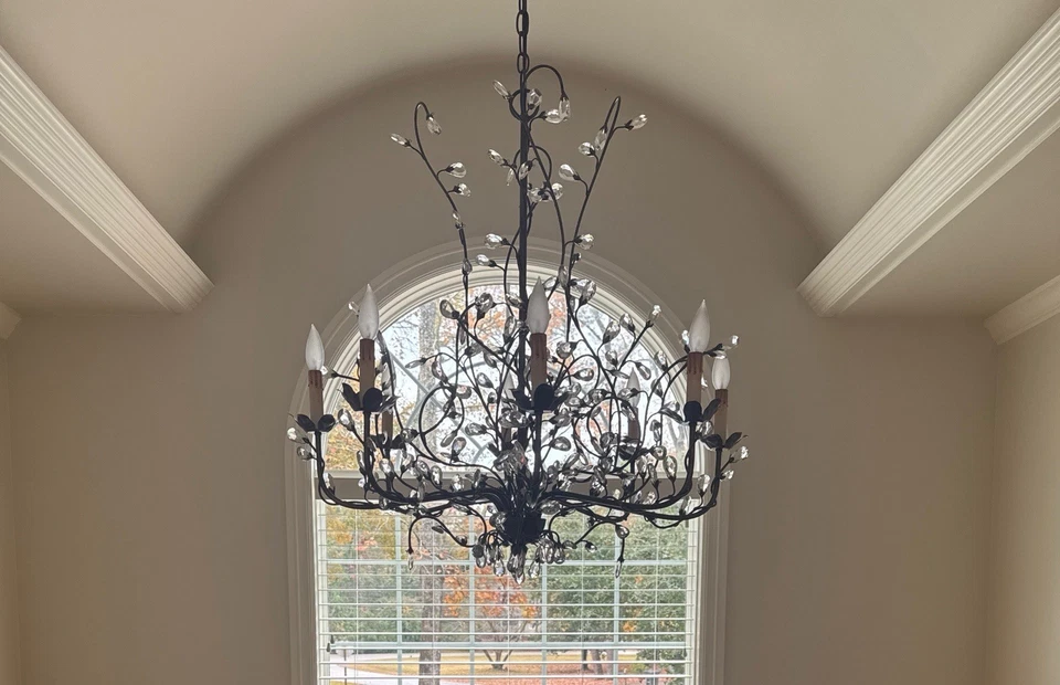 Люстра Currey & Company 9884 из бронзового хрусталя — 8 ламп — 32 дюйма - Изображение 2 из 4