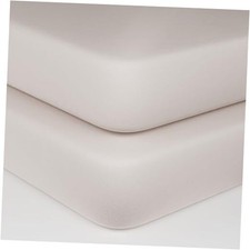 Organic Cotton Fitted Crib Sheets - 100 GOTS 2 Natural Unbleached Cotton