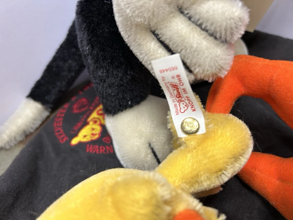 Steiff Animal 665448 Silvestre Y Piolín 32 X 20 Cm Excelente Estado Con Bolsa Foto 2 de 4