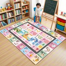 Kids ABC Rug for Playroom, Classroom Alphabet Area Carpet Playmat,Washable To...