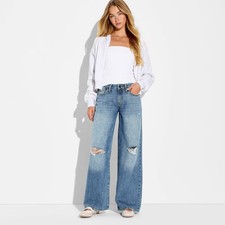 Women's Low-Rise Baggy Leg Jeans - Wild Fable